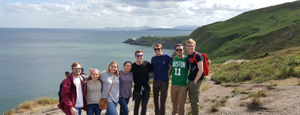 Students on the Irish Coast